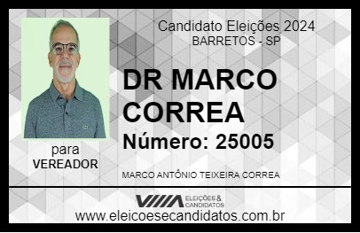 Candidato DR MARCO CORREA 2024 - BARRETOS - Eleições