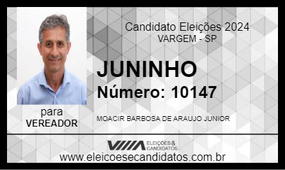 Candidato JUNINHO 2024 - VARGEM - Eleições