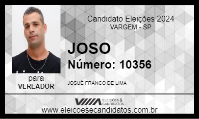 Candidato JOSO 2024 - VARGEM - Eleições