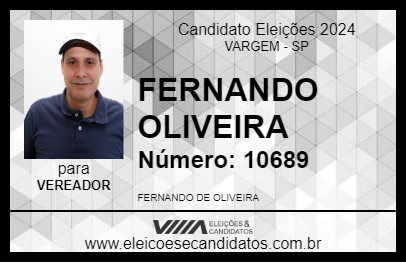 Candidato FERNANDO OLIVEIRA 2024 - VARGEM - Eleições