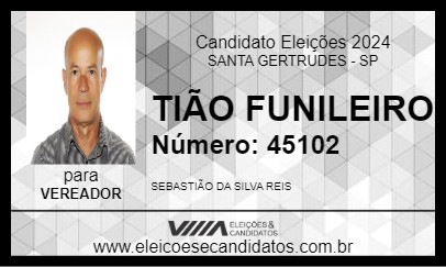 Candidato TIÃO FUNILEIRO 2024 - SANTA GERTRUDES - Eleições