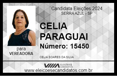 Candidato CELIA PARAGUAI 2024 - SERRA AZUL - Eleições