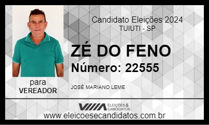 Candidato ZÉ DO FENO 2024 - TUIUTI - Eleições