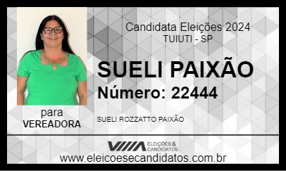 Candidato SUELI PAIXÃO 2024 - TUIUTI - Eleições