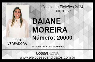 Candidato DAIANE MOREIRA 2024 - TUIUTI - Eleições