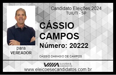 Candidato CÁSSIO CAMPOS 2024 - TUIUTI - Eleições