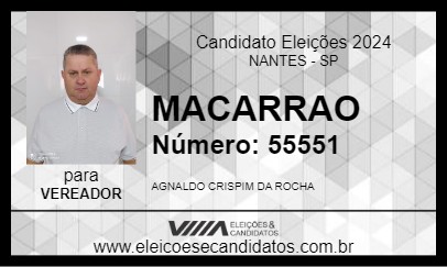 Candidato MACARRAO 2024 - NANTES - Eleições