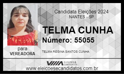 Candidato TELMA CUNHA 2024 - NANTES - Eleições