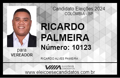 Candidato RICARDO PALMEIRA 2024 - COLÔMBIA - Eleições