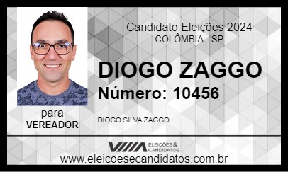 Candidato DIOGO ZAGGO 2024 - COLÔMBIA - Eleições