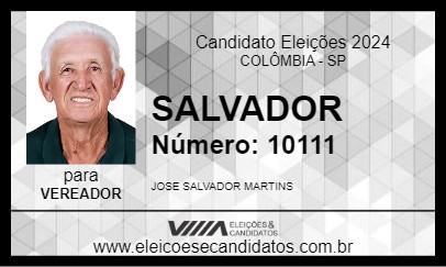 Candidato SALVADOR 2024 - COLÔMBIA - Eleições