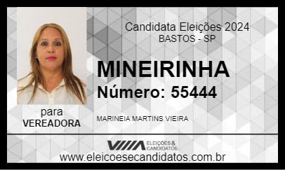 Candidato MINEIRINHA 2024 - BASTOS - Eleições