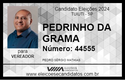 Candidato PEDRINHO DA GRAMA 2024 - TUIUTI - Eleições