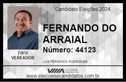 Candidato FERNANDO DO ARRAIAL 2024 - TUIUTI - Eleições