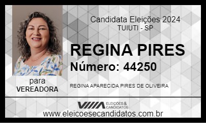 Candidato REGINA PIRES 2024 - TUIUTI - Eleições