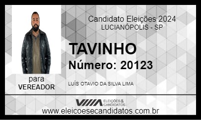 Candidato TAVINHO 2024 - LUCIANÓPOLIS - Eleições