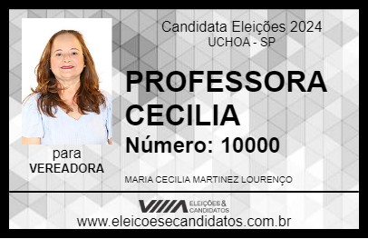 Candidato PROFESSORA CECILIA 2024 - UCHOA - Eleições