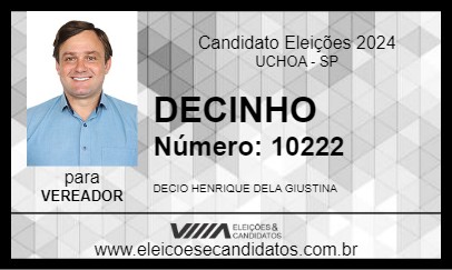 Candidato DECINHO 2024 - UCHOA - Eleições