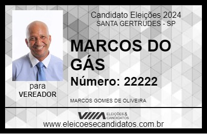 Candidato MARCOS DO GÁS 2024 - SANTA GERTRUDES - Eleições