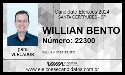 Candidato WILLIAN BENTO 2024 - SANTA GERTRUDES - Eleições