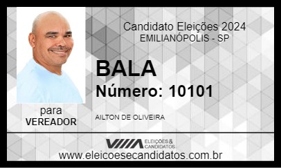 Candidato BALA 2024 - EMILIANÓPOLIS - Eleições