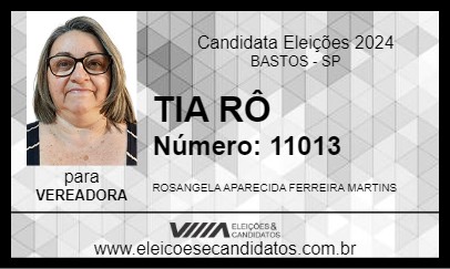 Candidato TIA RÔ 2024 - BASTOS - Eleições