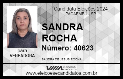 Candidato SANDRA ROCHA 2024 - PACAEMBU - Eleições