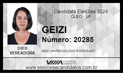 Candidato GEIZI 2024 - ÓLEO - Eleições