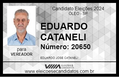 Candidato EDUARDO CATANELI 2024 - ÓLEO - Eleições