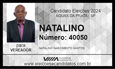 Candidato NATALINO 2024 - ÁGUAS DA PRATA - Eleições