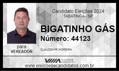 Candidato BIGATINHO GÁS 2024 - TABATINGA - Eleições