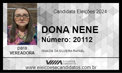 Candidato DONA NENE 2024 - EMILIANÓPOLIS - Eleições