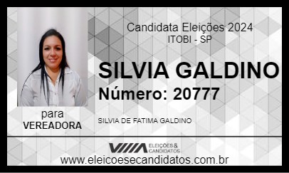 Candidato SILVIA GALDINO 2024 - ITOBI - Eleições