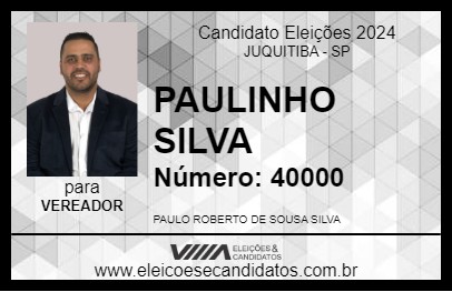 Candidato PAULINHO SILVA 2024 - JUQUITIBA - Eleições