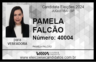 Candidato PAMELA FALCÃO 2024 - JUQUITIBA - Eleições