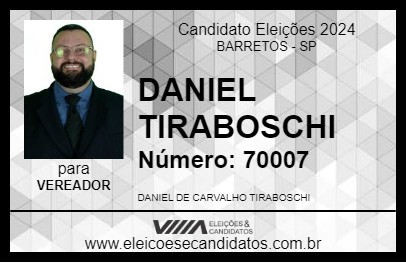 Candidato DANIEL TIRABOSCHI 2024 - BARRETOS - Eleições