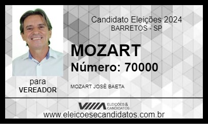 Candidato MOZART 2024 - BARRETOS - Eleições