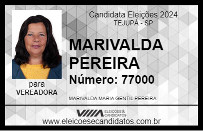 Candidato MARIVALDA PEREIRA 2024 - TEJUPÁ - Eleições