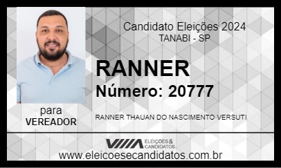 Candidato RANNER 2024 - TANABI - Eleições