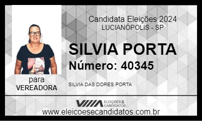 Candidato SILVIA PORTA 2024 - LUCIANÓPOLIS - Eleições