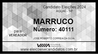 Candidato MARRUCO 2024 - AGUAÍ - Eleições