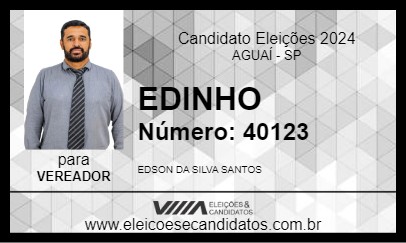 Candidato EDINHO 2024 - AGUAÍ - Eleições