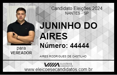 Candidato JUNINHO DO AIRES 2024 - NANTES - Eleições