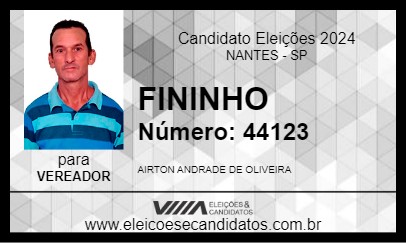 Candidato FININHO 2024 - NANTES - Eleições