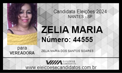 Candidato ZELIA MARIA 2024 - NANTES - Eleições