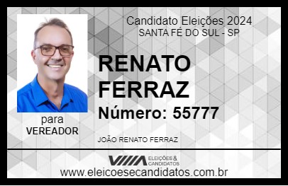 Candidato RENATO FERRAZ 2024 - SANTA FÉ DO SUL - Eleições