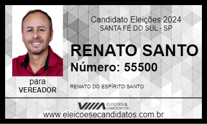 Candidato RENATO SANTO 2024 - SANTA FÉ DO SUL - Eleições