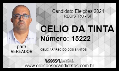 Candidato CELIO DA TINTA 2024 - REGISTRO - Eleições