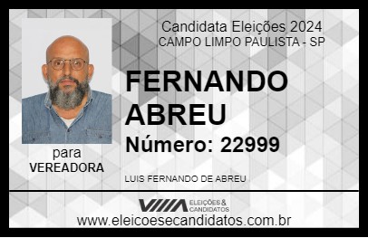 Candidato FERNANDO ABREU 2024 - CAMPO LIMPO PAULISTA - Eleições