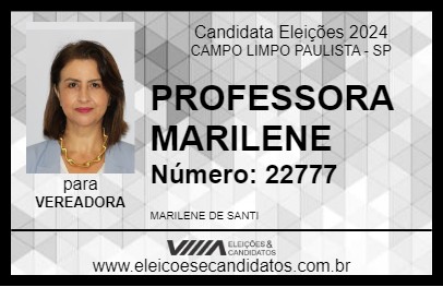 Candidato PROFESSORA MARILENE 2024 - CAMPO LIMPO PAULISTA - Eleições